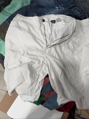 Men's White Cargo Shorts - Lightweight Summer Staple